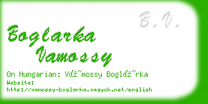 boglarka vamossy business card